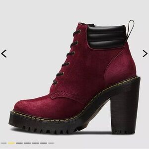 Persephone Soft Buck in Wine, Size 8, gently worn